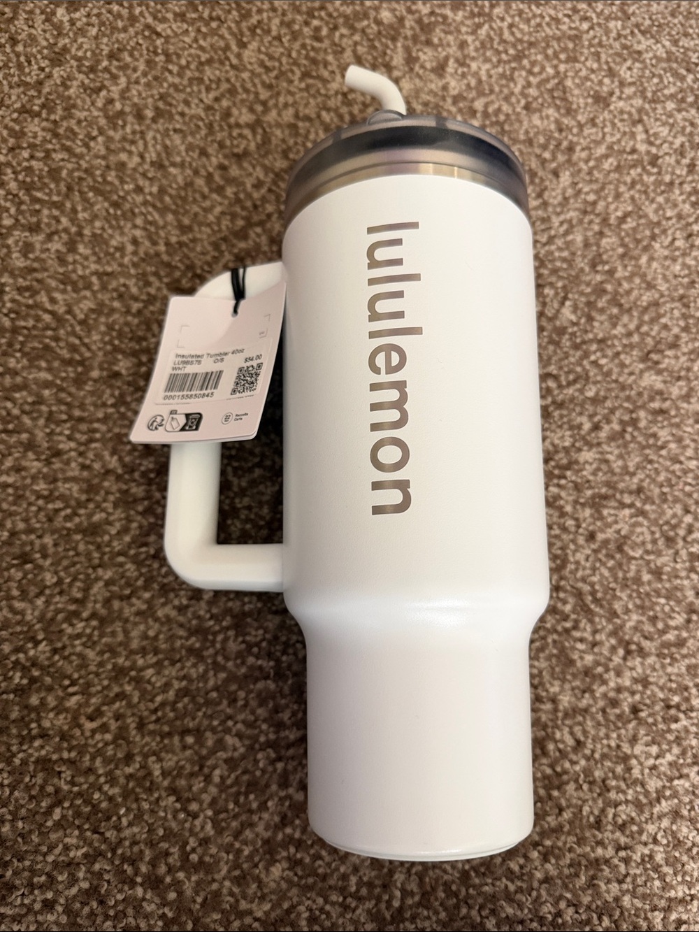 lululemon athletica White Insulated Travel Mug with Handle